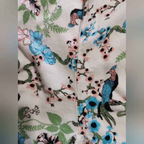 Cynthia Rowley Pink, Blue & Green Floral and Birds Pajama Pants - Picture 9 of 9